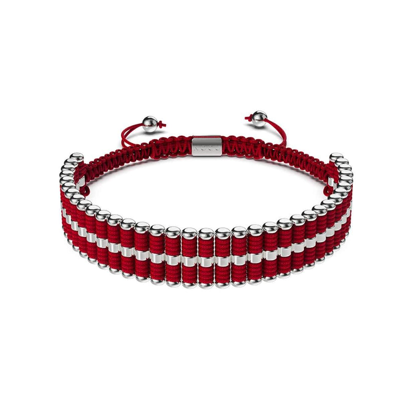 Rot | Silber | Amici Armband 