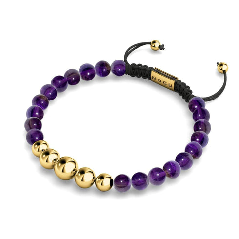 Amethyst | Gold | Balance Edelstein Makramee Armband