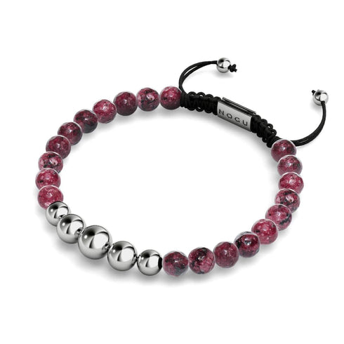 Maulbeerachat | Silber | Balance Edelstein Makramee Armband
