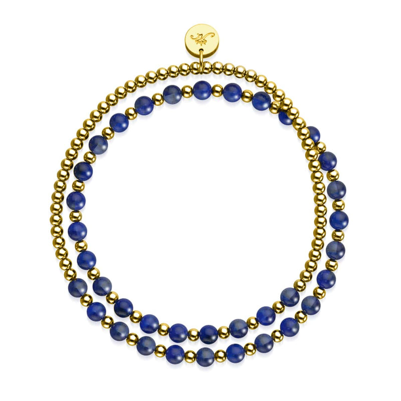 Lapis x Gold | Boho Edelstein Wrap