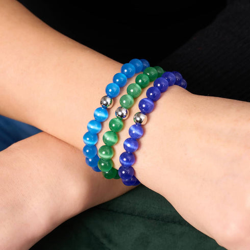 Trink mich Trank | 925 Sterling Silber | Cheshire Glas Armband