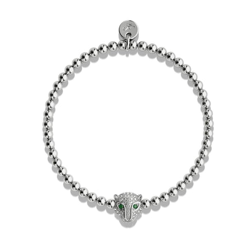 Wild | Silber | Kristall-Katzenarmband