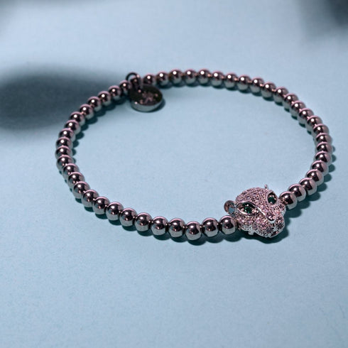 Wild | Silber | Kristall-Katzenarmband