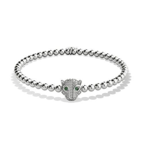 Wild | Silber | Kristall-Katzenarmband