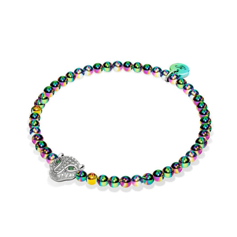 Wild | Einhorn Silber | Kristallkatzenarmband