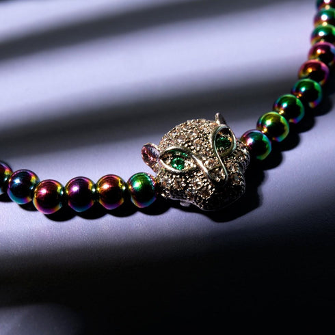 Wild | Einhorn Silber | Kristallkatzenarmband