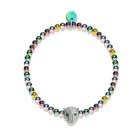 Wild | Einhorn Silber | Kristallkatzenarmband