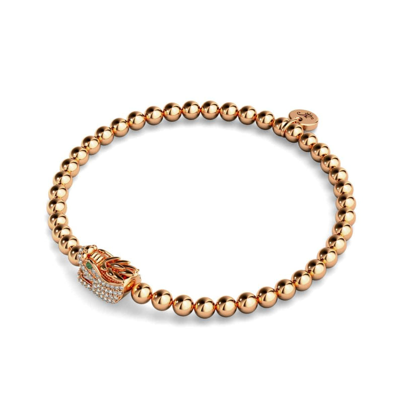 Dracarys | Roségold | Kristall-Drachen-Charm-Armband 