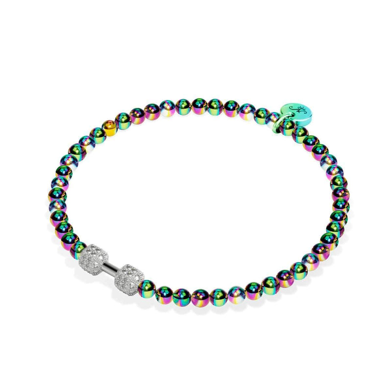 Pumpe | Einhorn Silber | Kristall Fitness Armband