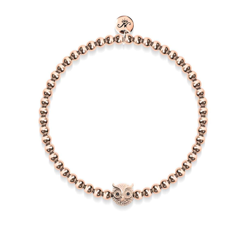 Weisheit | 18 Karat Roségold | Kristallnachteule