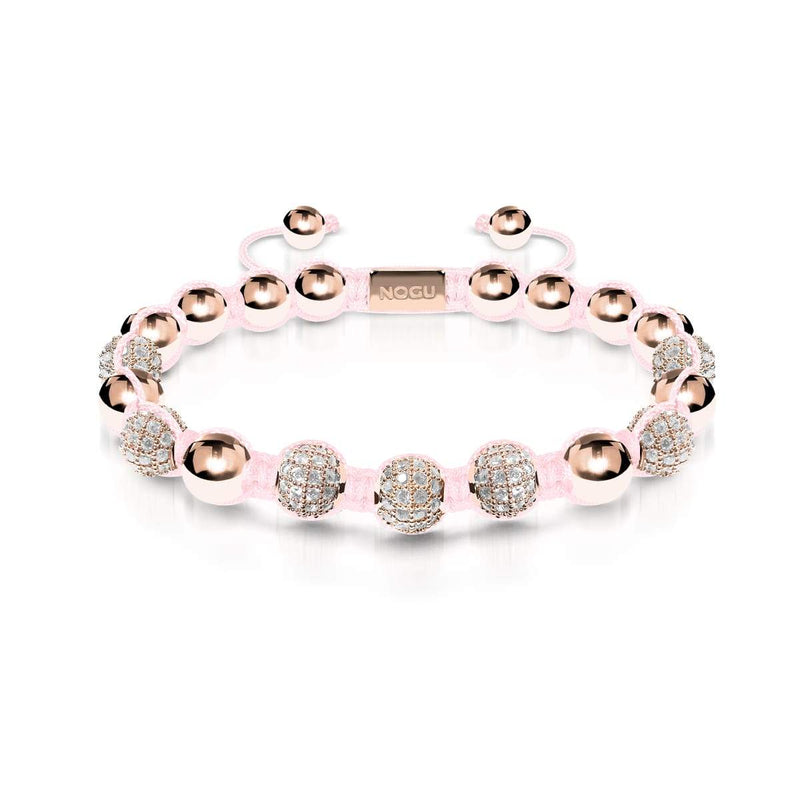 18 Karat Roségold | Kristallpavé Kikiballa-Armband | Rosa