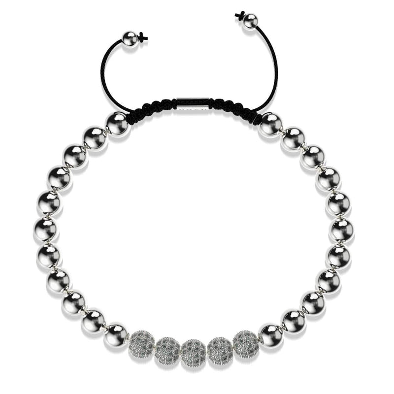 Silber | Kristallpavé Gala Armband | Schwarz