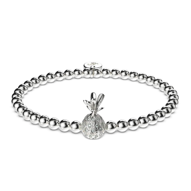 Piña Colada | Silber | Ananas-Armband mit Kristallen