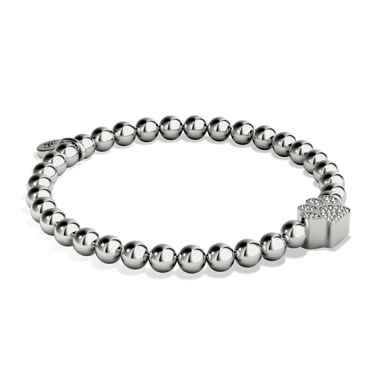 Pfote | Silber | Kristallwelpen-Print