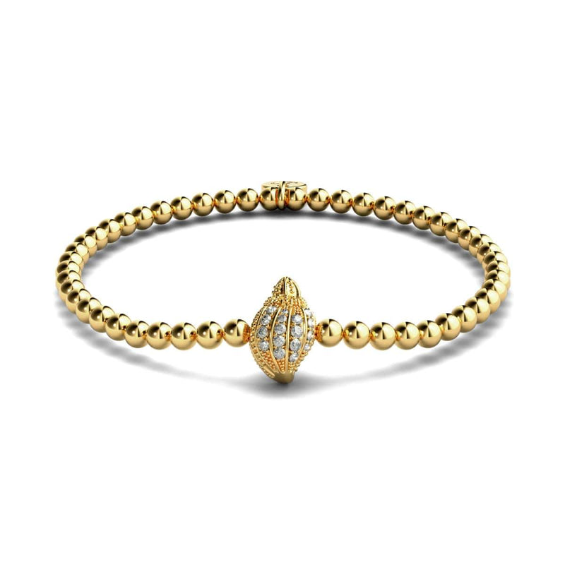 Isla | 18 Karat Gold | Kristall-Muschel-Charm-Armband 