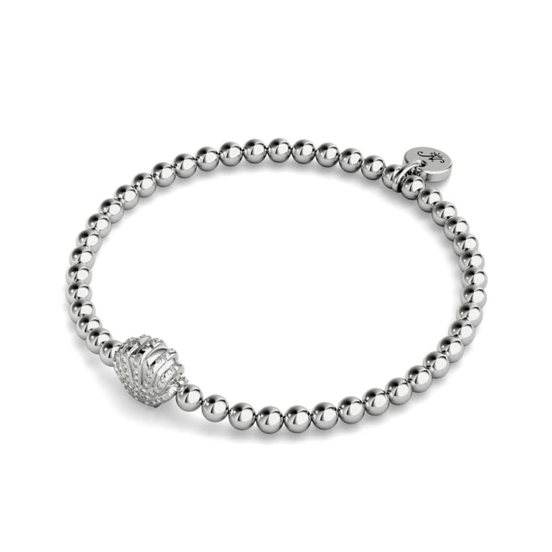 Playa | Silber | Kristall-Muschel-Charm-Armband 