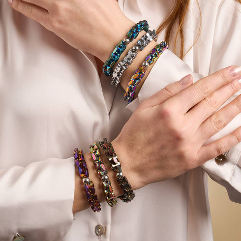 Lila Sonnenuntergang | Monroe Links | Sanduhr-Armband