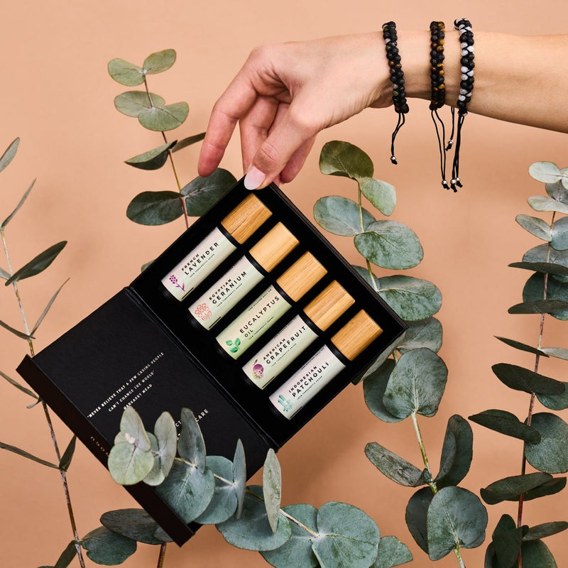 Turmalin x Lavastein | 925er Sterlingsilber | Mini-Diffusor-Armband