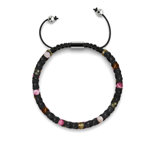 Turmalin x Lavastein | 925er Sterlingsilber | Mini-Diffusor-Armband