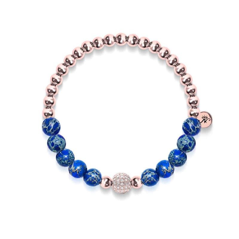 Atlantis | 18 Karat Roségold | Kristallmeer-Edelsteinarmband 