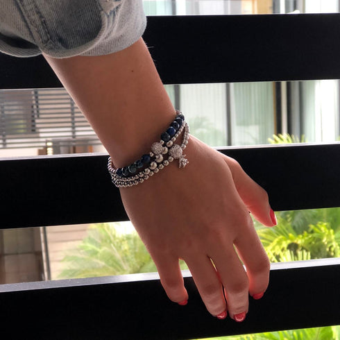 Atlantis | Silber | Kristallmeer-Edelsteinarmband 