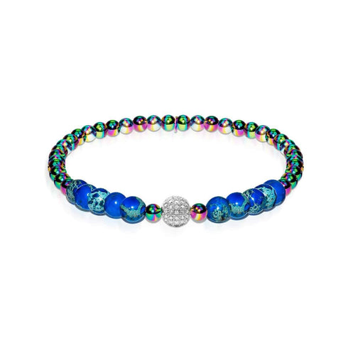 Atlantis | Einhorn Silber | Kristallmeer Edelstein Armband 