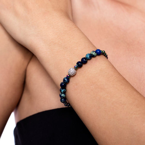 Atlantis | Einhorn Silber | Kristallmeer Edelstein Armband 