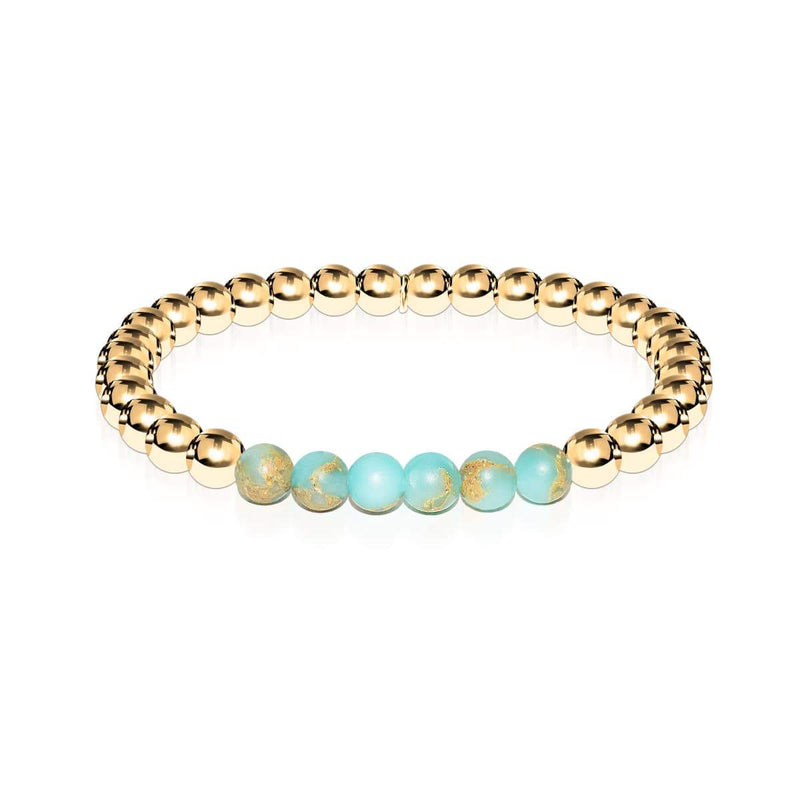 Beschwingt | 18 Karat Gold | Schlangenhaut-Edelstein | Ausdrucksarmband 