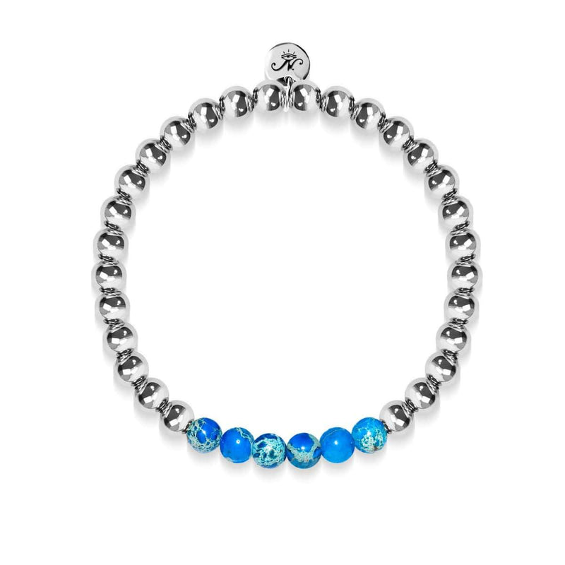 Jubilant | Silber | Dunkelblauer Kaiser-Edelstein | Ausdrucksarmband 