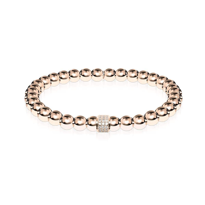 Faszinierend | 18 Karat Roségold | Kristallpavé-Ausdrucksarmband