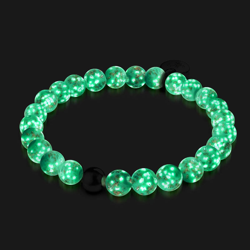 Kaktus | 925er Sterlingsilber | Glühwürmchen-Glasarmband