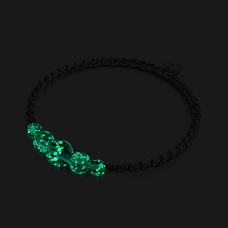 Indigo | Silber | Firefly Glas Kaskadenarmband