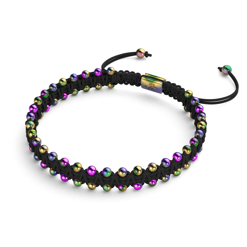 Einhorn Silber x Schwarz | Freundschaftsarmband DOT 