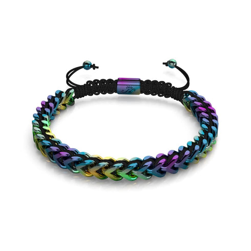 Schwarz x Einhorn Silber | Gaia Weizenkettenarmband