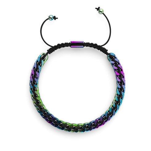 Schwarz x Einhorn Silber | Gaia Weizenkettenarmband