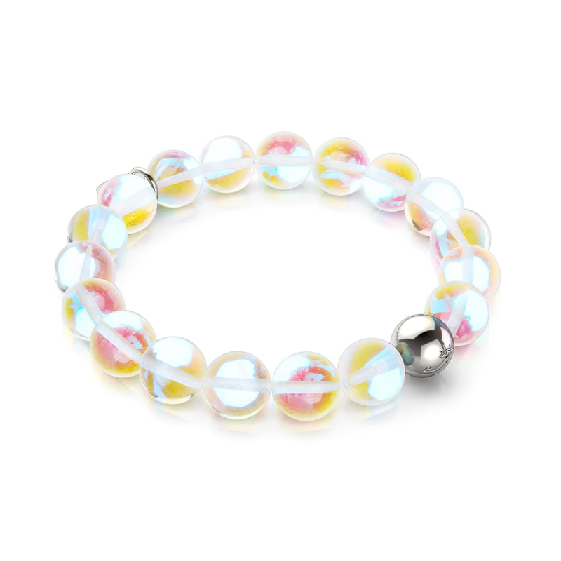 Regenbogen-Supernova | Silber | Galaxy-Glas-Statement-Armband 