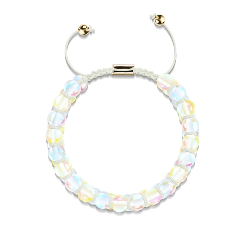 Sunburst x Regenbogen-Supernova | Gold | Doppeltes Galaxie-Glasarmband