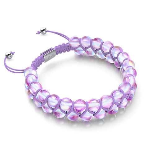 Ultraviolett | Silber | Doppeltes Galaxie-Glasarmband