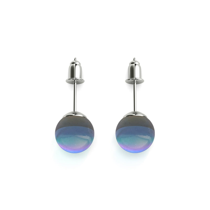 Milchstraße | 925 Sterling Silber | Galaxie Glas Ohrstecker 