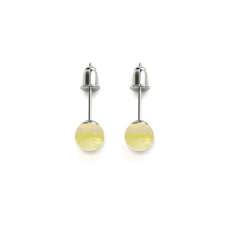 Sonnenstrahl | 925 Sterling Silber | Galaxy Glas Mini Ohrstecker 