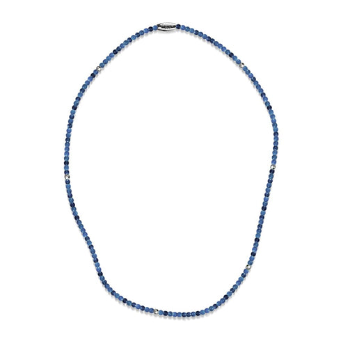 Blauer Achat | 925er Sterlingsilber | Edelstein-Wrap 