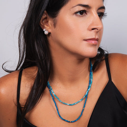 Blauer Achat | 925er Sterlingsilber | Edelstein-Wrap 