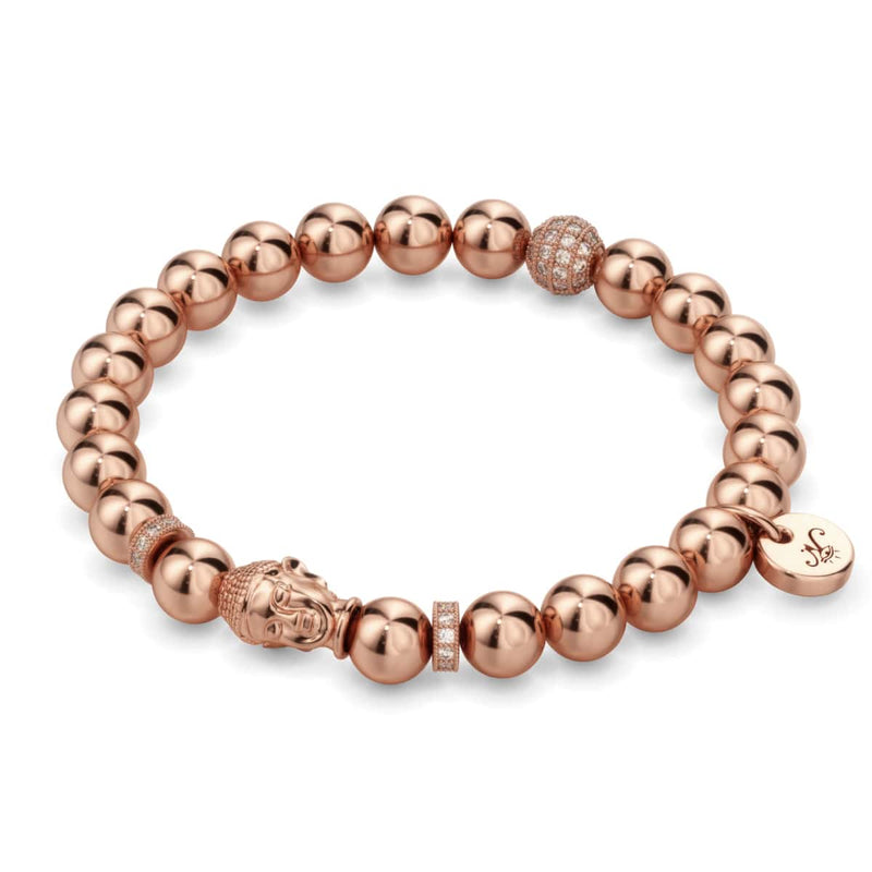 18 Karat Roségold | Vergoldetes Buddha-Armband