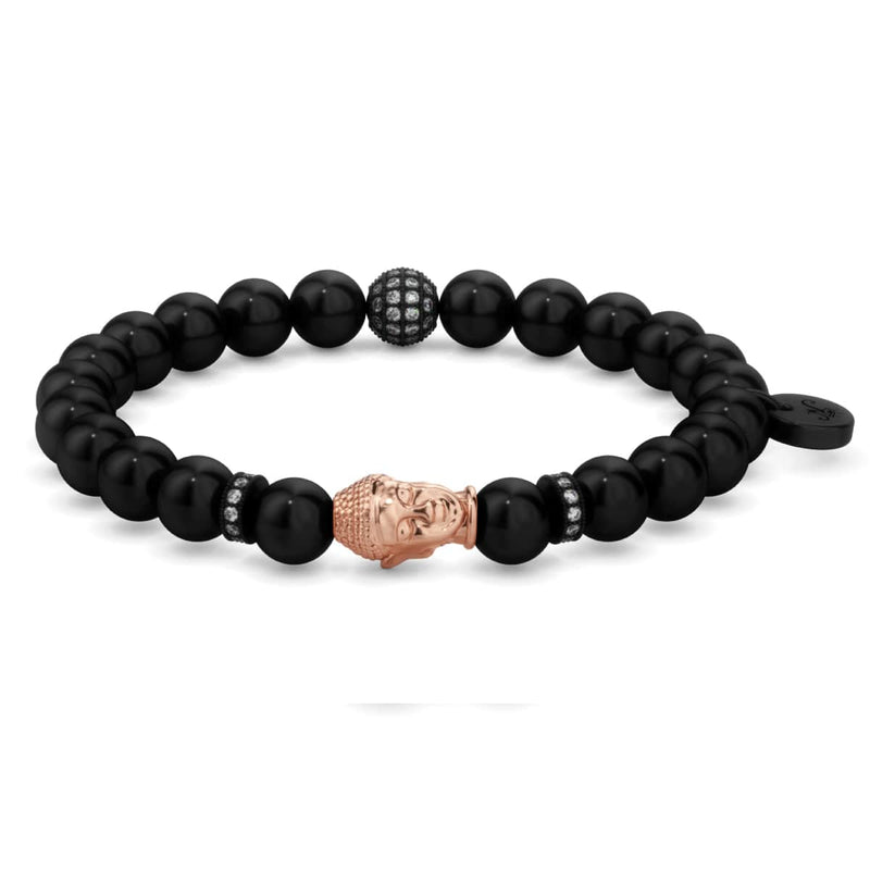 Rotguss und 18 Karat Roségold | Vergoldetes Buddha-Armband