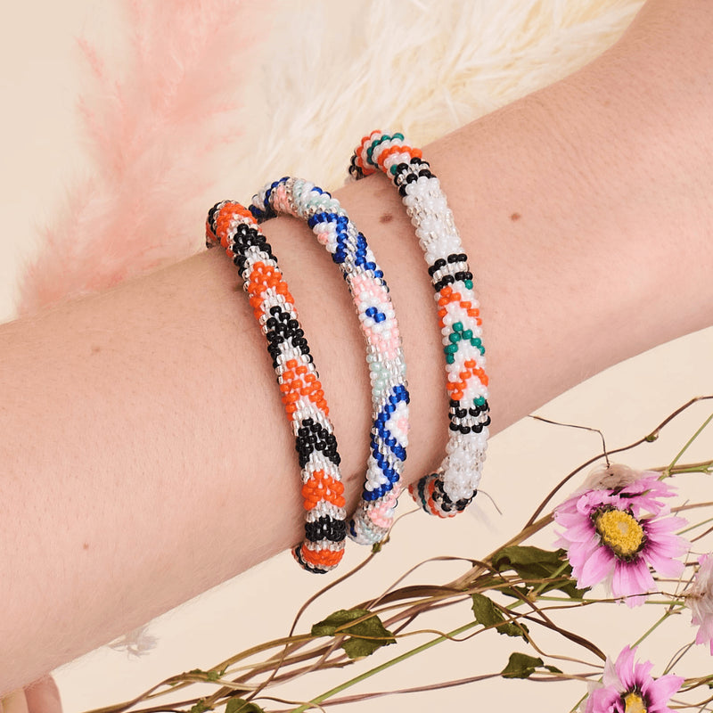 Hawaiianische Wüstenlilie | Himalaya-Glasperlenarmband