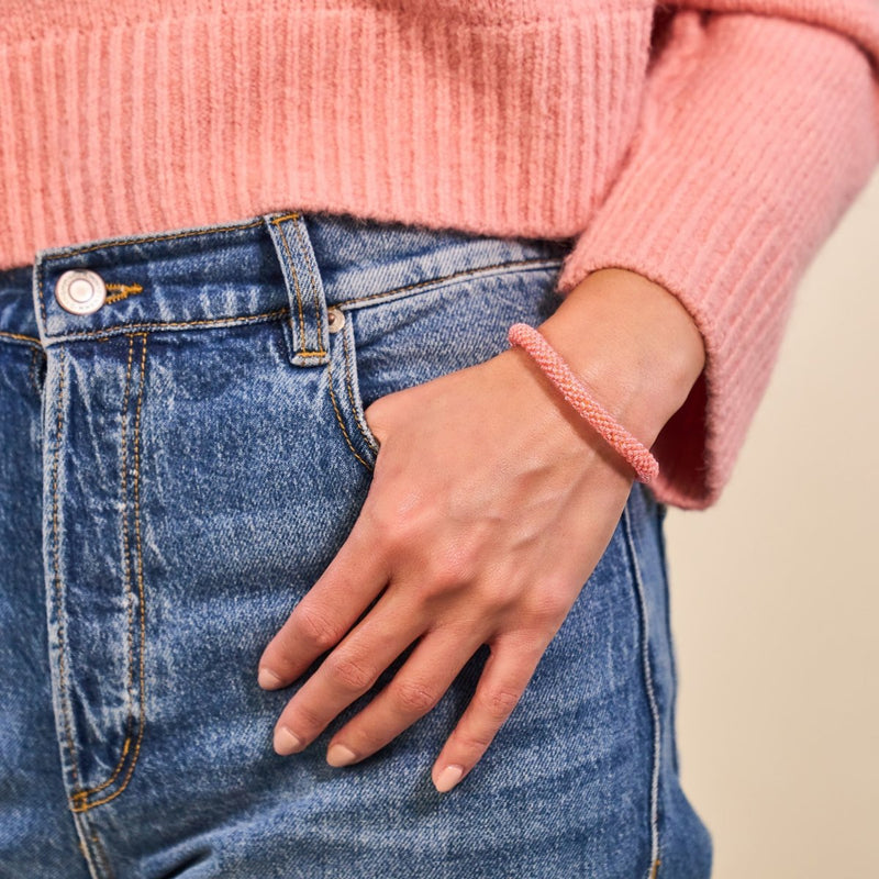 Pfirsichkoralle | Himalaya-Glasperlenarmband