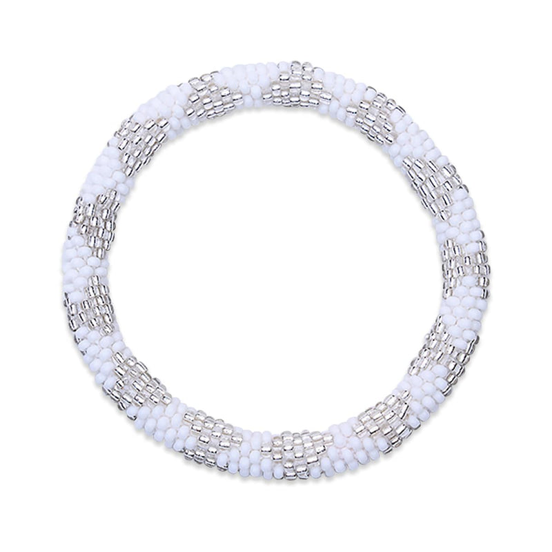 Schimmernde Salzebenen | Himalaya-Glasperlenarmband