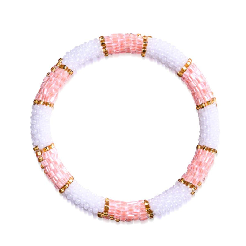 Schneevogel | Himalaya-Glasperlenarmband