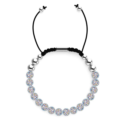 Regenbogenkonfetti | Silber x Schwarz | Kikiballa Armband