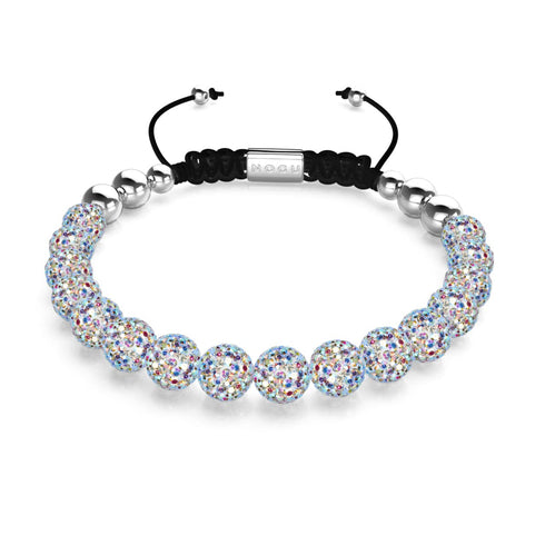 Regenbogenkonfetti | Silber x Schwarz | Kikiballa Armband